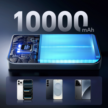 Spoljna baterija Joyroom JR-QP191, 10000mAh, 22.5W, QC + PD, 1 x USB-A - 2 x USB-C, Bela