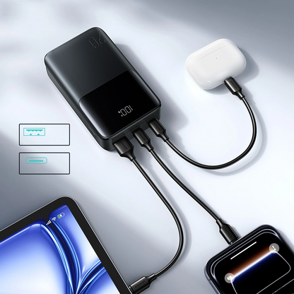 Spoljna baterija Joyroom JR-QP192, 20000mAh, 22.5W, QC + PD, 1 x USB-A - 2 x USB-C, Crna