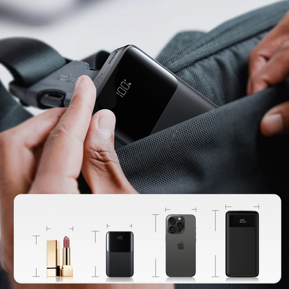 Spoljna baterija Joyroom JR-QP192, 20000mAh, 22.5W, QC + PD, 1 x USB-A - 2 x USB-C, Crna