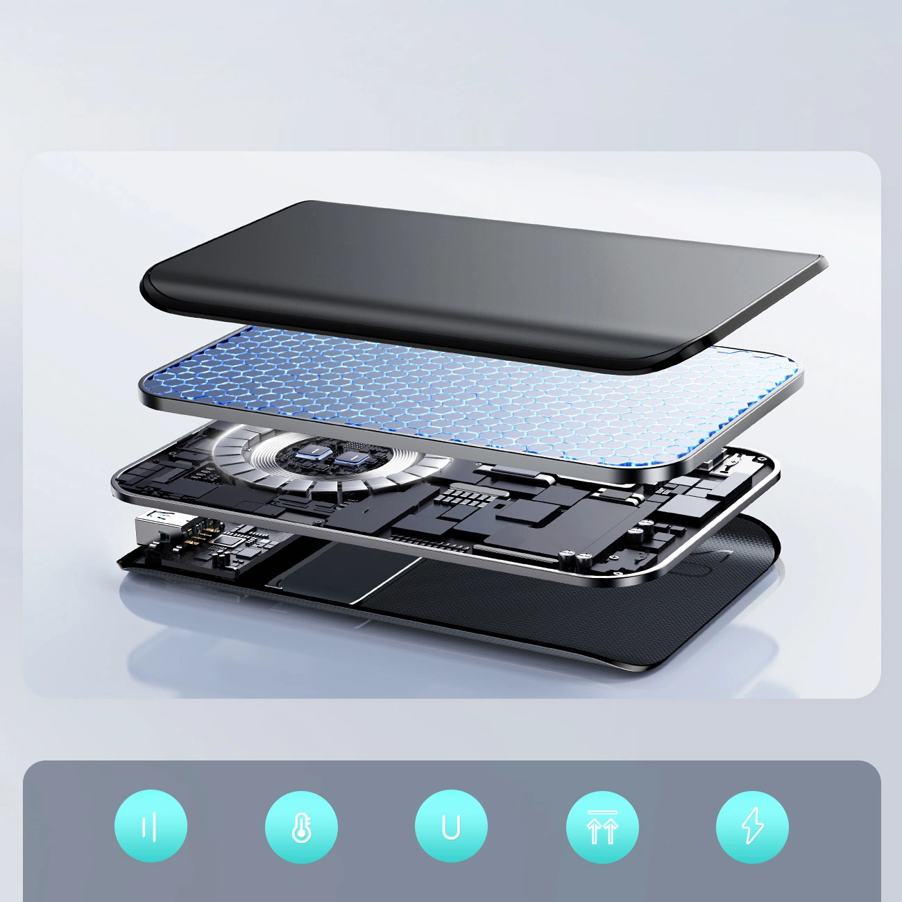 Spoljna baterija Joyroom JR-QP192, 20000mAh, 22.5W, QC + PD, 1 x USB-A - 2 x USB-C, Crna