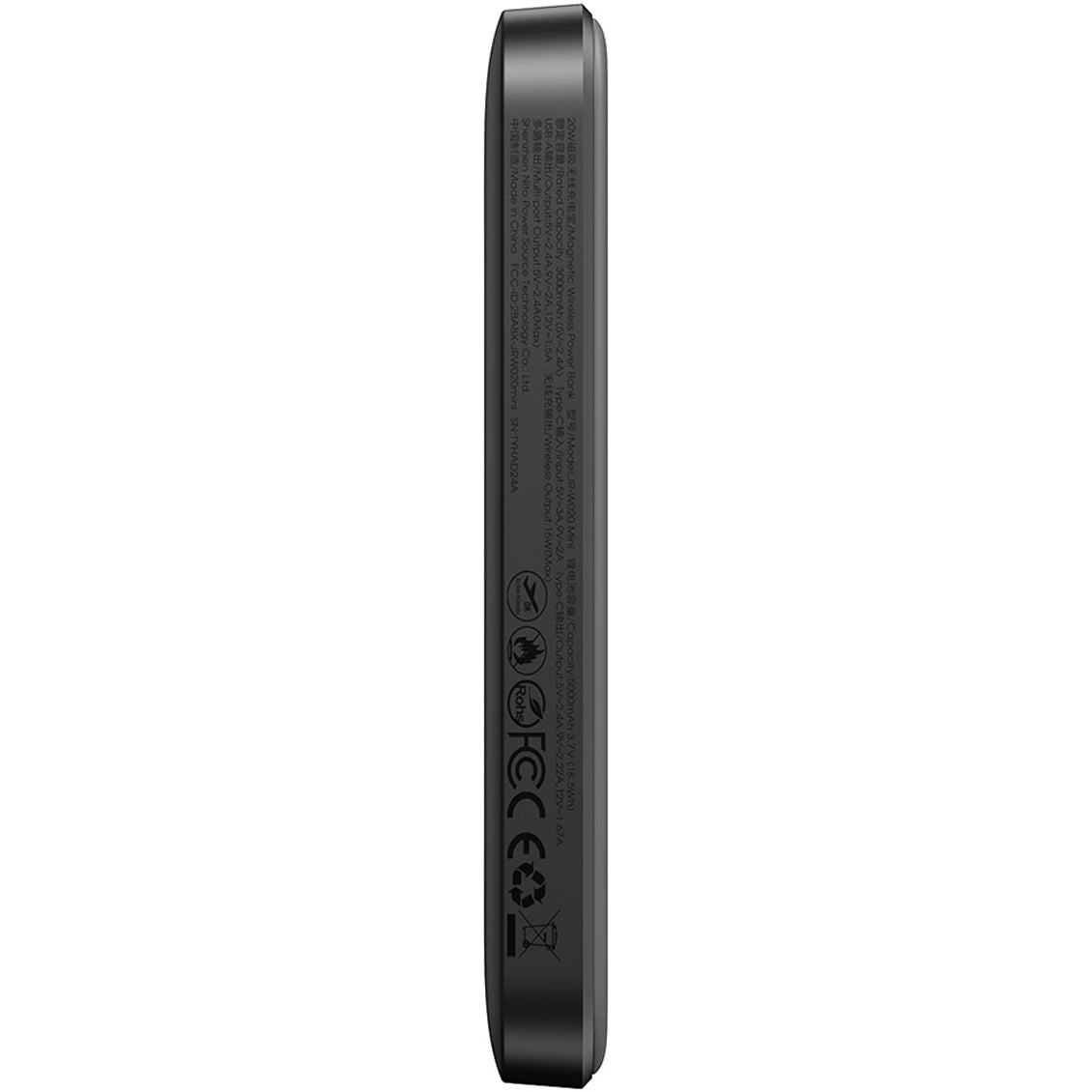Spoljna Baterija Wireless Joyroom JR-W020 Mini, 5000mAh, 20W, QC + PD + FQI, 1 x QI - 1 x USB-A - 1 x USB-C, Crna