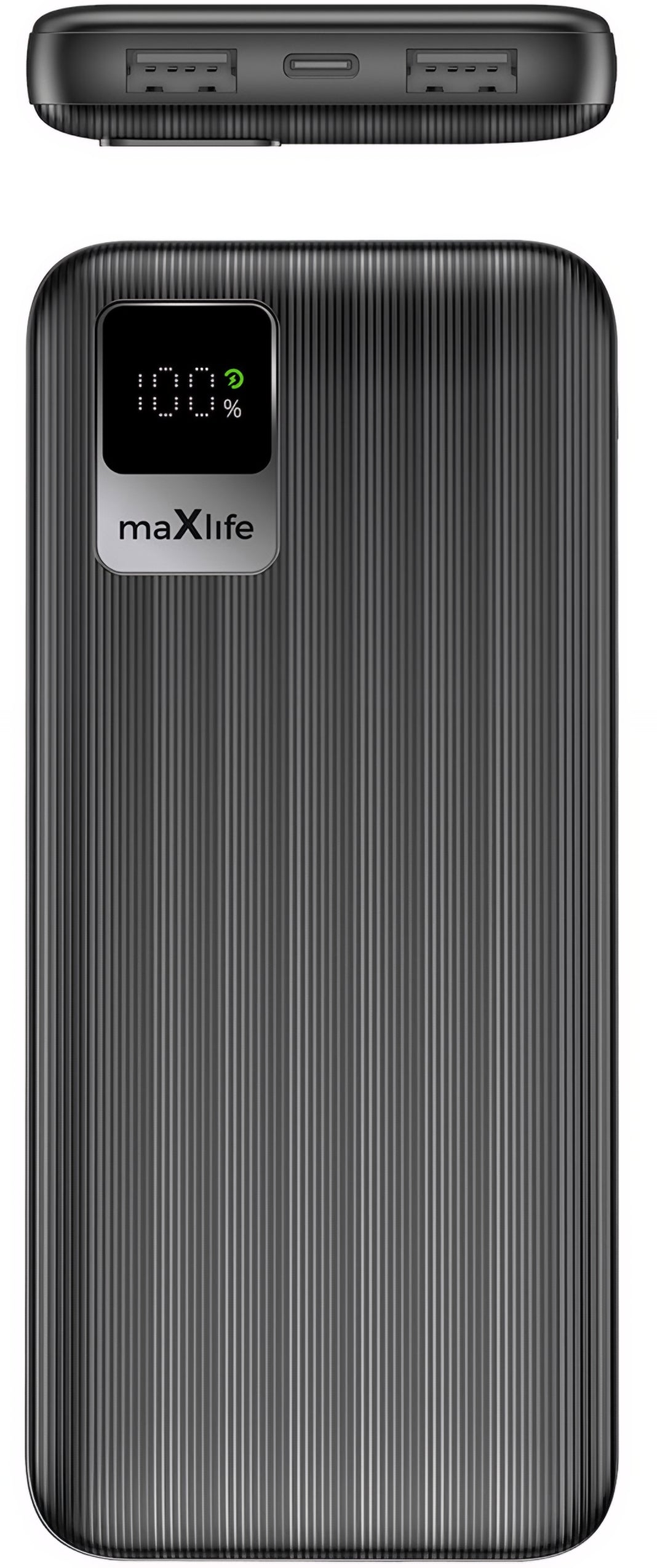Eksterna baterija MaXlife MXPB-07, 10000mAh, 10W, 2 x USB-A, Crna