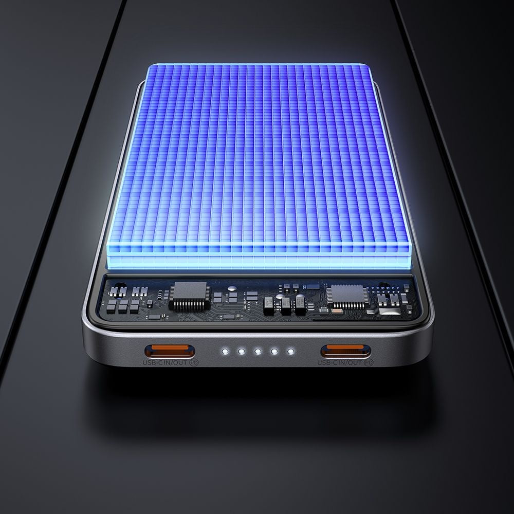 Spoljna baterija Wireless McDodo MC-3781 Meta, 10000mAh, 20W, PD + FQI, 1 x QI - 2 x USB-C, Crna