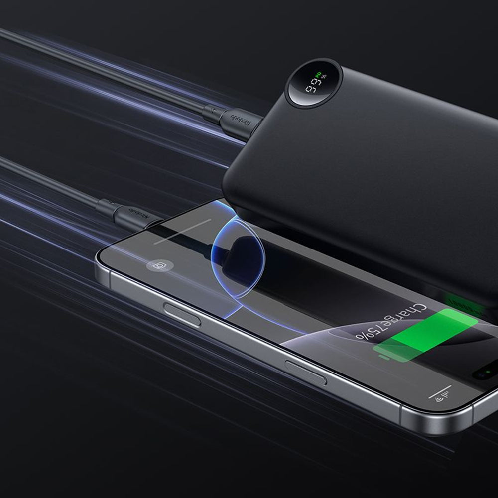 Eksterna baterija McDodo MC-3850 Display, 10000mAh, 30W, QC + PD, 1 x USB-A - 2 x USB-C, Crna