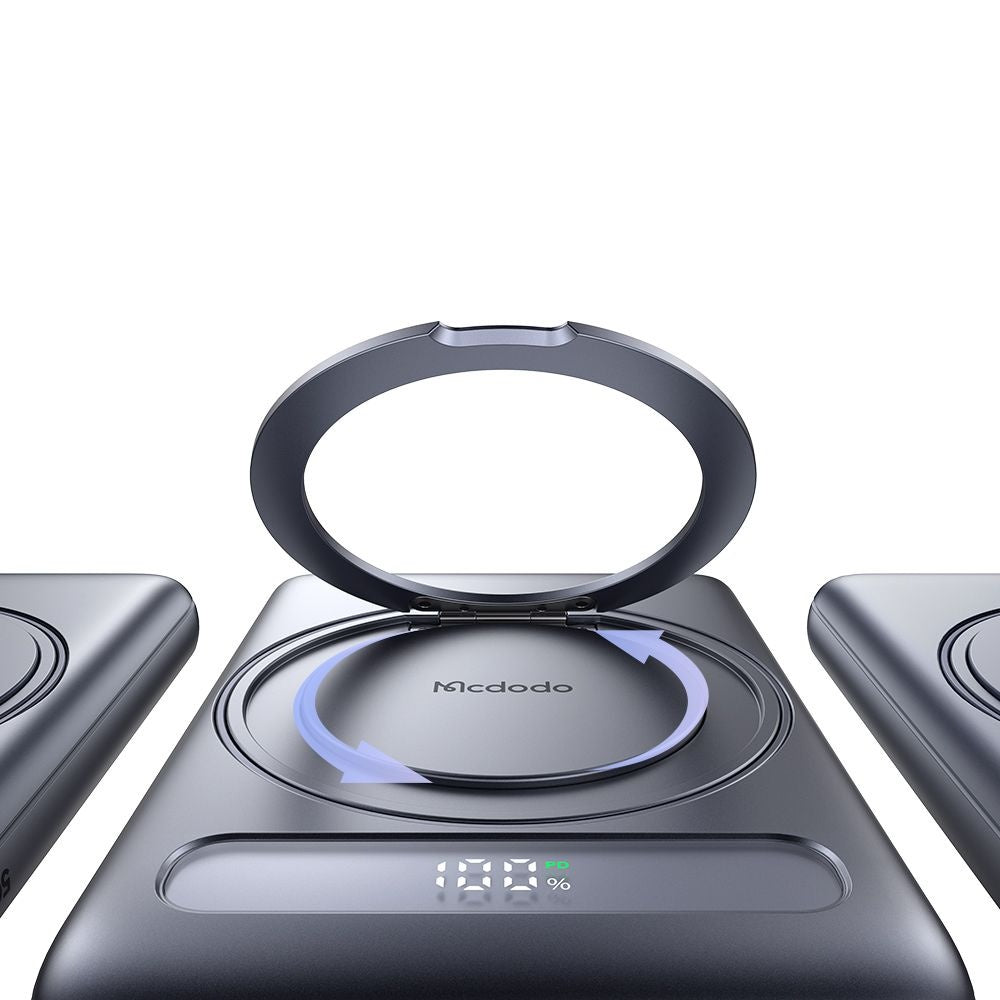 Eksterna bežična baterija McDodo MC-8361 Meta, 5000mAh, 20W, PD + FQI, 1 x QI - 1 x USB-C, Siva