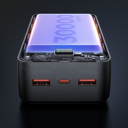 Eksterna baterija McDodo MC-4240, 30000mAh, 22.5W, QC + PD, 2 x USB-A - 1 x USB-C, Crna