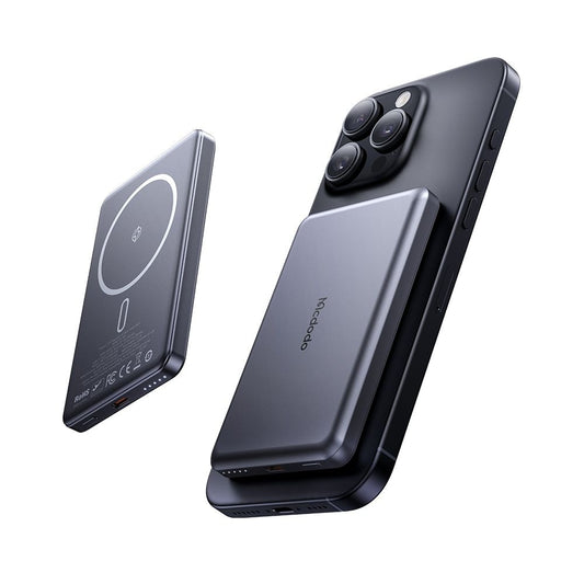 Eksterna baterija Wireless McDodo MC-4641 Meta, 5000mAh, 20W, PD + FQI, 1 x QI - 1 x USB-C, Crna