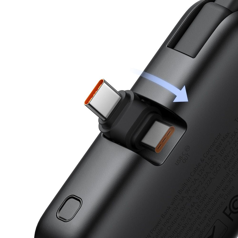 Eksterna baterija McDodo MC-7760 Freekit, 5000mAh, 22.5W, PD, 3 x USB-C, Crna