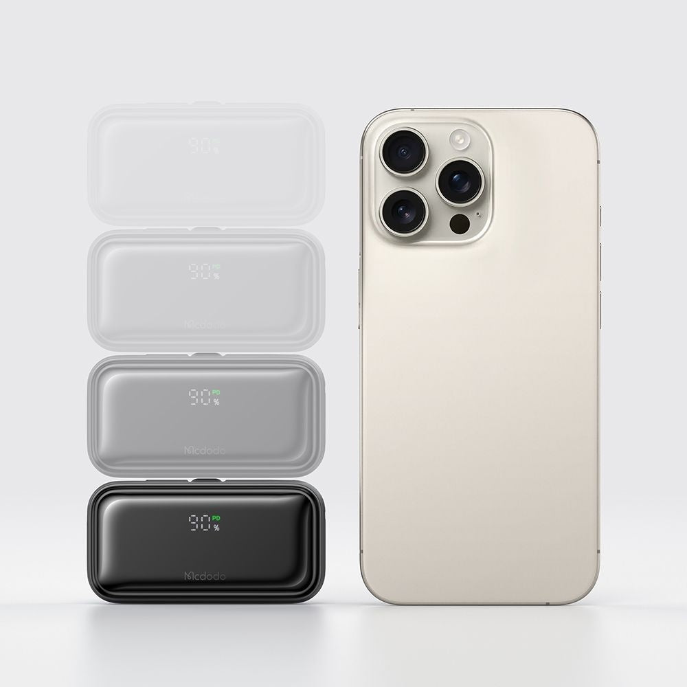 Eksterna baterija McDodo MC-7800 Freekit, 5000mAh, 22.5W, PD, 1 x Lightning - 2 x USB-C, Crna