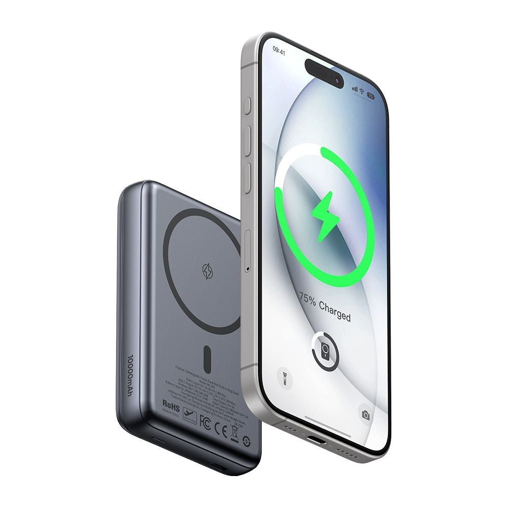 Spoljna Bežična Baterija McDodo MC-8371 Meta, 10000mAh, 20W, PD + FQI, 1 x QI - 1 x USB-C, Siva