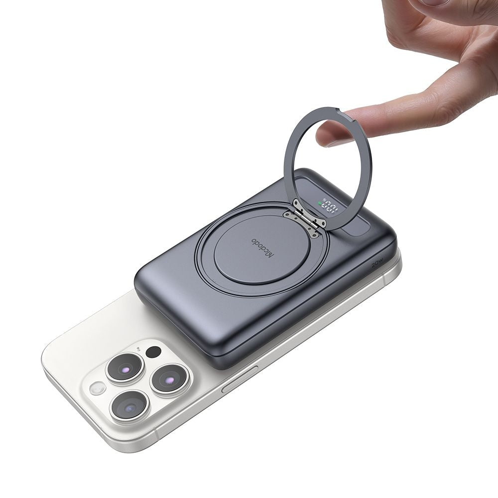 Spoljna Bežična Baterija McDodo MC-8371 Meta, 10000mAh, 20W, PD + FQI, 1 x QI - 1 x USB-C, Siva