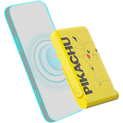 Bežična Eksterna Baterija OTL Pokemon Pikatchu, 5000mAh, 20W, PD + FQI, 1 x QI - 1 x USB-C, Žuta PK1191