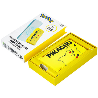 Bežična Eksterna Baterija OTL Pokemon Pikatchu, 5000mAh, 20W, PD + FQI, 1 x QI - 1 x USB-C, Žuta PK1191