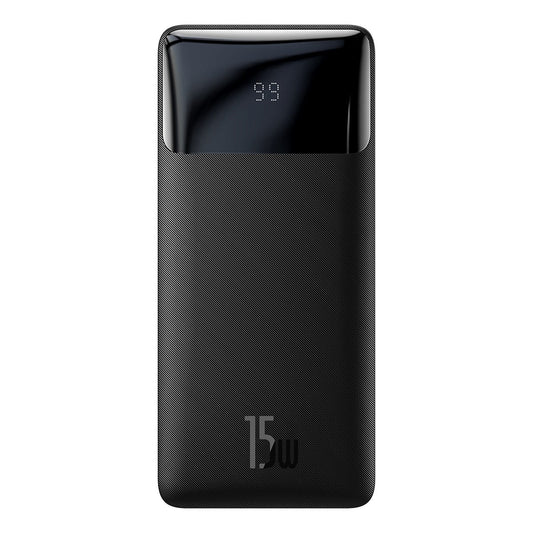 Baseus Bipow External Battery, 10000mAh, 15W, 1 x USB-C - 2 x USB-A, Black PPBD050001 