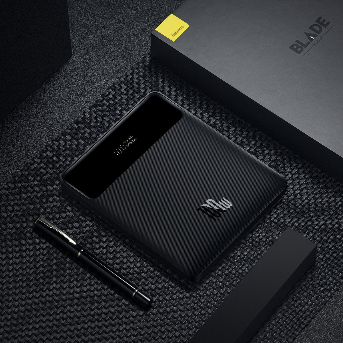 Baseus Blade Ultrathin External Battery, 20000mAh, 100W, QC + PD, 2 x USB-A - 2 x USB-C, Black PPBL000201 PPBL000201