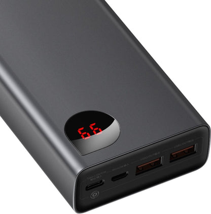 Baseus Adaman External Battery, 20000mAh, 65W, QC + PD, 1 x USB-C - 2 x USB-C, Black PPIMDA-D01 PPIMDA-D01 