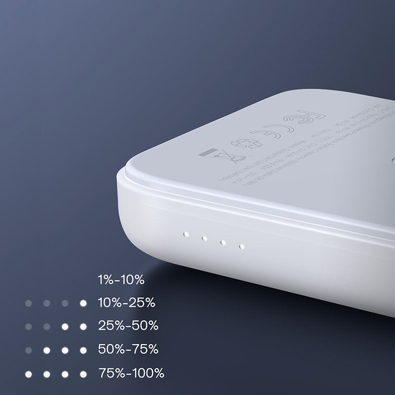 Spoljna bežična baterija Joyroom JR-W020, 10000mAh, 20W, QC + PD + FQI, 1 x QI - 1 x USB-A - 1 x USB-C, Bela