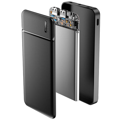Eksterni punjač MaXlife MXPB-01, 10000mAh, 12W, 2 x USB-A, Crna