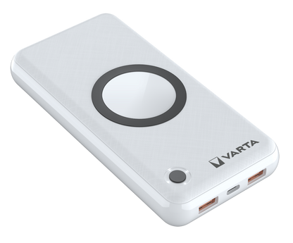 Spoljna baterija Wireless Varta Energy, 20000mAh, 18W, QC + PD + FQI, 1 x QI - 1 x USB-C - 2 x USB-A, Bela