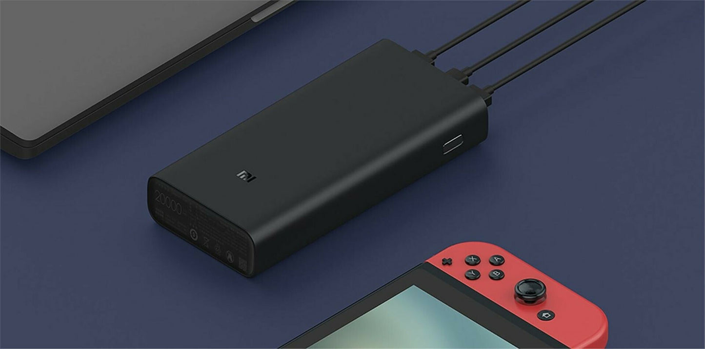 Spoljna baterija Xiaomi Mi, 20000mAh, 50W, QC + PD, 1 x USB-C - 2 x USB-A, Crna BHR5121GL