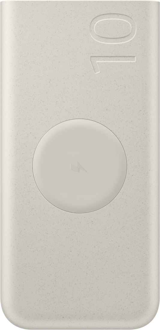 Samsung External Battery, 10000mAh, 25W, PD + FQI, 1 x QI - 2 x USB-C, Beige EB-U2510XUEGEU 