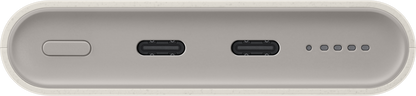 Spoljna Baterija Wireless Samsung, 10000mAh, 25W, PD + FQI, 1 x QI - 2 x USB-C, Bež EB-U2510XUEGEU