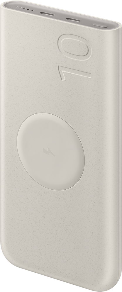 Spoljna Baterija Wireless Samsung, 10000mAh, 25W, PD + FQI, 1 x QI - 2 x USB-C, Bež EB-U2510XUEGEU