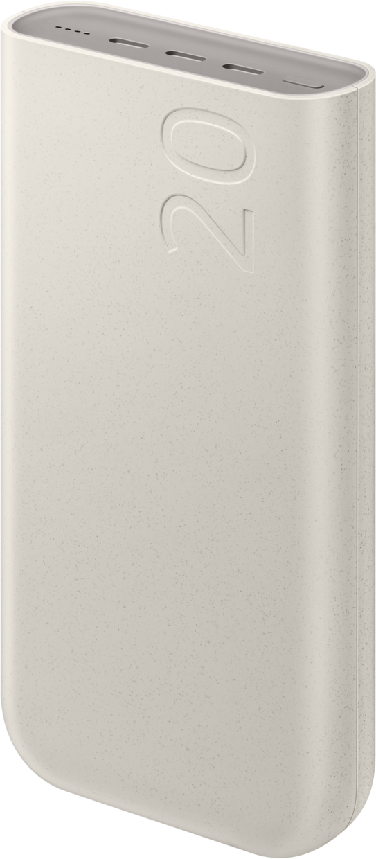 Samsung External Battery, 20000mAh, 45W, PD, 3 x USB-C, Beige EB-P4520XUEGEU 