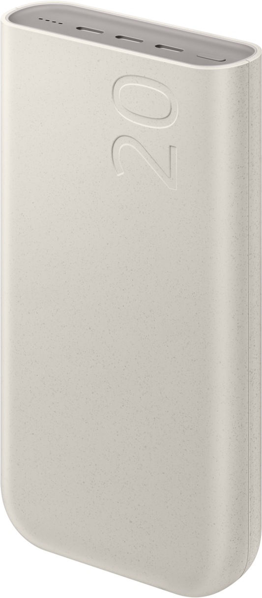 Samsung External Battery, 20000mAh, 45W, PD, 3 x USB-C, Beige EB-P4520XUEGEU 