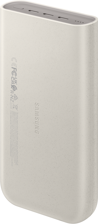 Samsung External Battery, 20000mAh, 45W, PD, 3 x USB-C, Beige EB-P4520XUEGEU 
