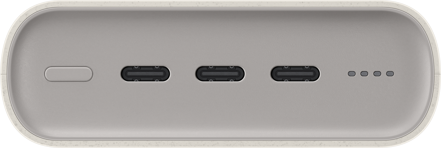 Samsung External Battery, 20000mAh, 45W, PD, 3 x USB-C, Beige EB-P4520XUEGEU 