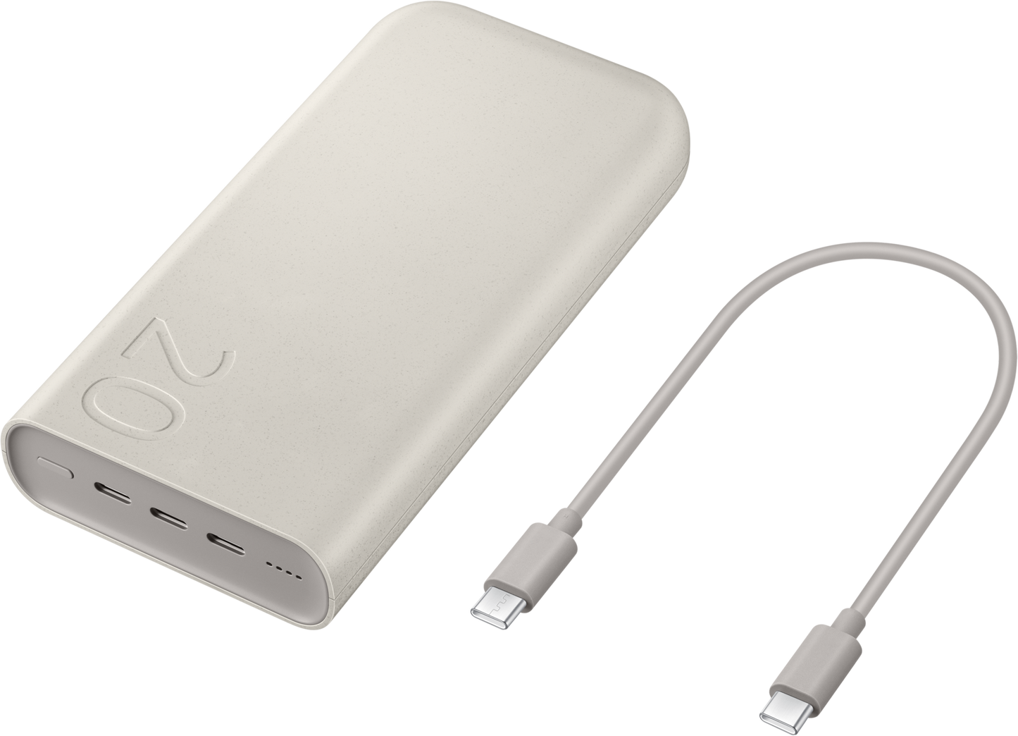 Samsung External Battery, 20000mAh, 45W, PD, 3 x USB-C, Beige EB-P4520XUEGEU 