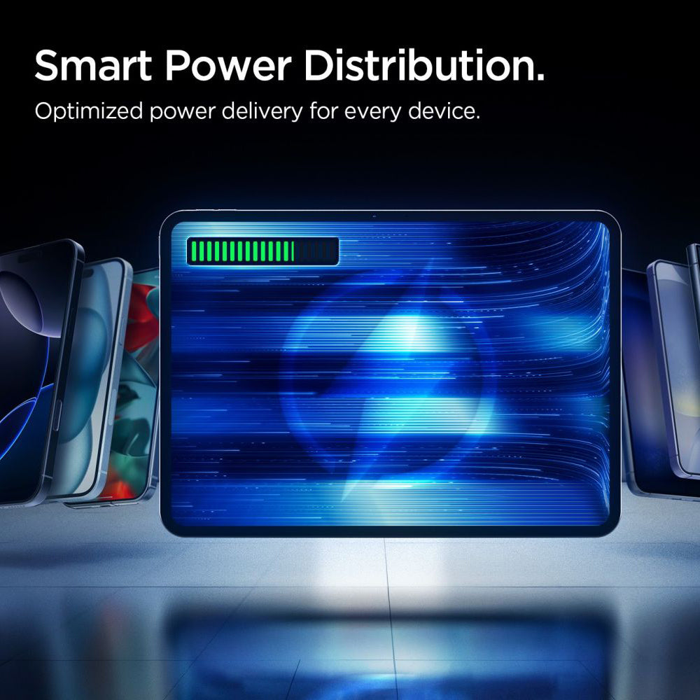 Spoljna baterija Spigen Essential, 10000mAh, 22.5W, QC + PD, 1 x USB-A - 2 x USB-C, Crna