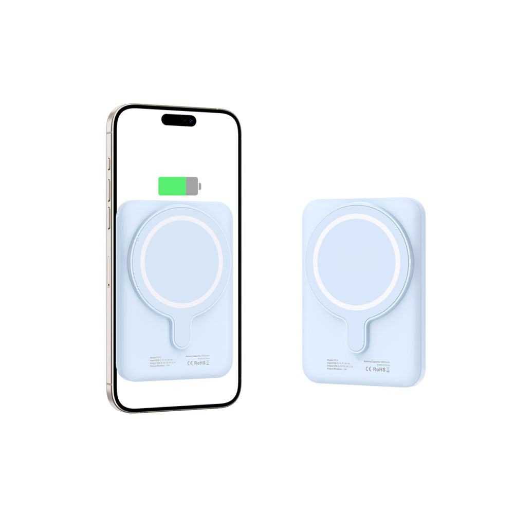 Eksterna Baterija Wireless Tech-Protect PB10 LifeMag, 5000mAh, 15W, PD + FQI, 1 x QI - 1 x USB-C, Plava