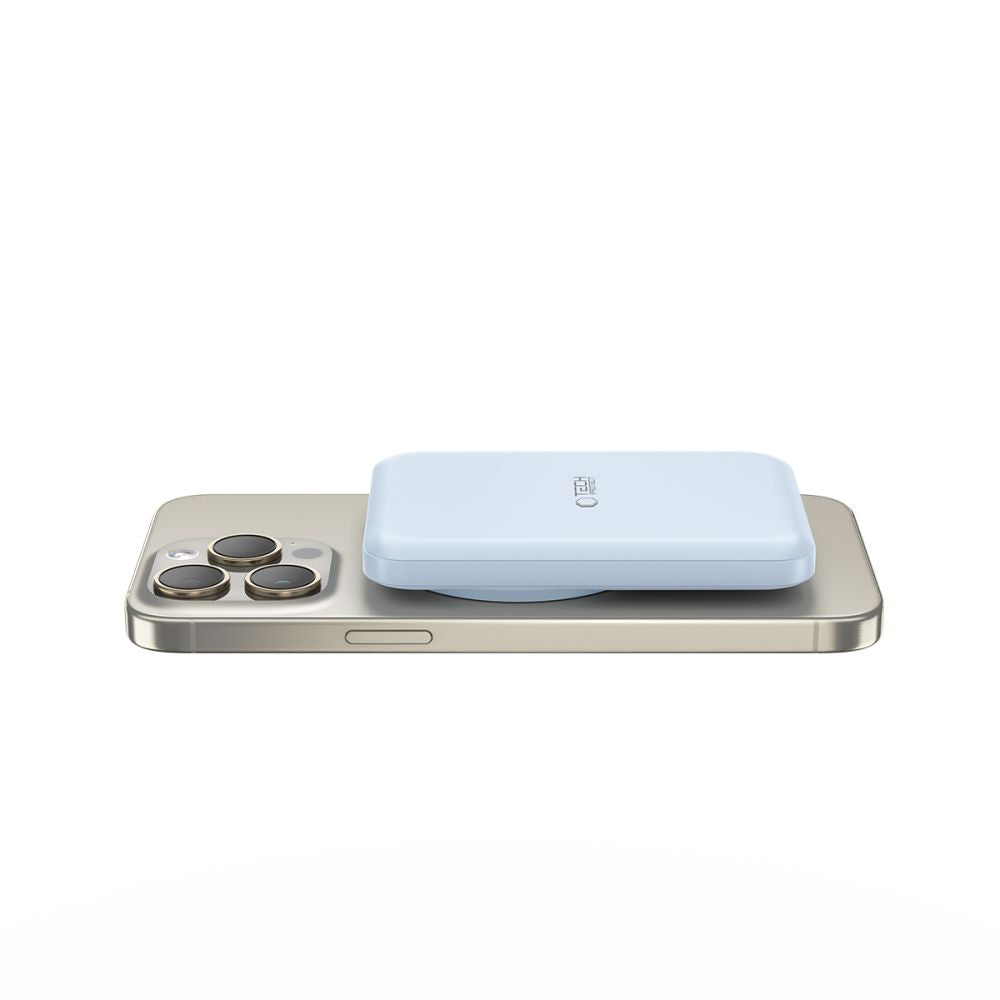 Eksterna Baterija Wireless Tech-Protect PB10 LifeMag, 5000mAh, 15W, PD + FQI, 1 x QI - 1 x USB-C, Plava