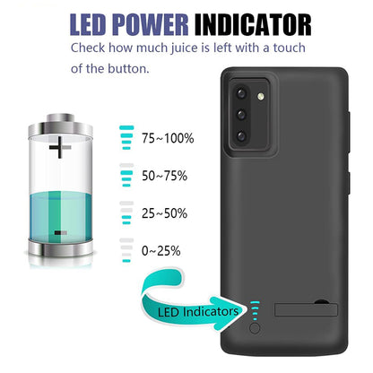 Eksterna baterija tip futrola Techsuit Power Pro Battery za Samsung Galaxy Note 10 5G N971 / Note10 N970, 5000mAh, Crna