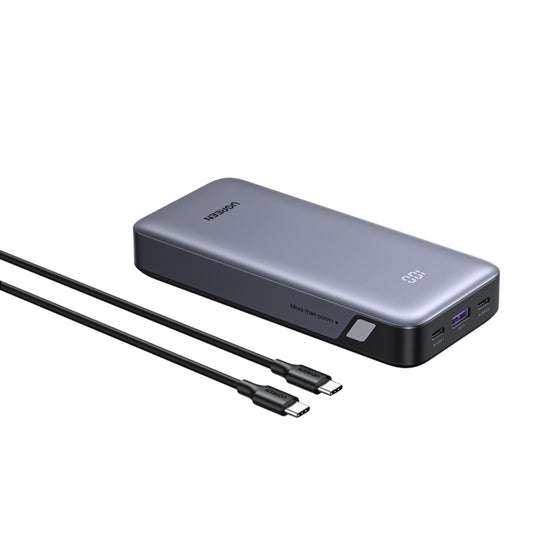 Eksterna baterija UGREEN Nexode PB532 (55989B), 20000mAh, 30W, QC + PD, 1 x USB-A - 2 x USB-C, Siva