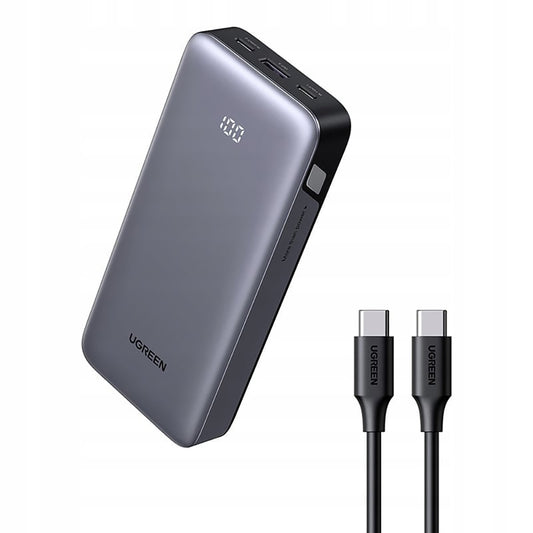 Eksterna baterija UGREEN Nexode PB532 (55989B), 20000mAh, 30W, QC + PD, 1 x USB-A - 2 x USB-C, Siva