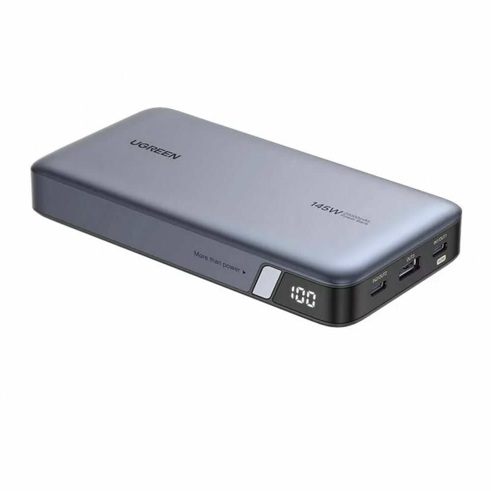 UGREEN PB205 External Battery, 25000mAh, 145W, QC + PD, 1 x USB-A - 2 x USB-C, Grey 