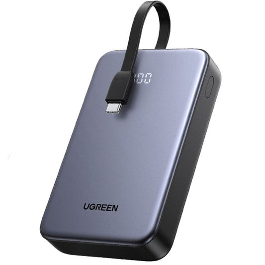 Spoljna baterija UGREEN PB505, 20000mAh, 22.5W, QC + PD, 1 x USB-A - 2 x USB-C, Siva
