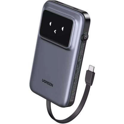 Spoljna baterija UGREEN PB511 Uno, 10000mAh, 30W, QC + PD, 1 x USB-A - 2 x USB-C, Siva
