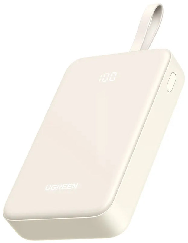 Eksterna baterija UGREEN PB521, 20000mAh, 30W, QC + PD, 1 x USB-A - 2 x USB-C, Bela