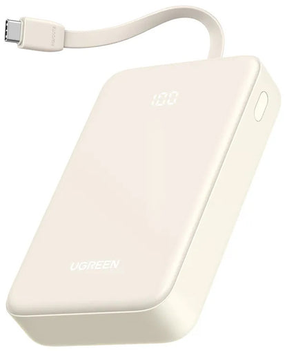 Eksterna baterija UGREEN PB521, 20000mAh, 30W, QC + PD, 1 x USB-A - 2 x USB-C, Bela