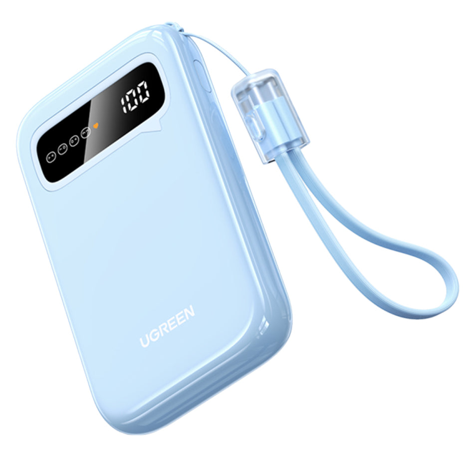 Spoljna baterija UGREEN PB522, 10000mAh, 20W, QC + PD, 1 x USB-A - 1 x USB-C, Plava