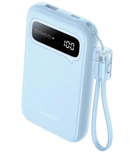 Spoljna baterija UGREEN PB522, 10000mAh, 20W, QC + PD, 1 x USB-A - 1 x USB-C, Plava