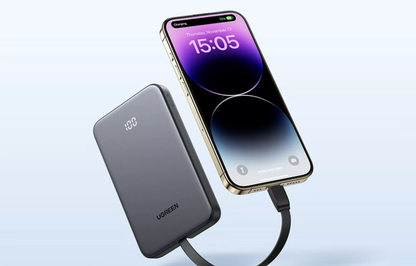 Eksterni punjač UGREEN PB526 (75161B), 10000mAh, 20W, QC + PD, 1 x USB-A - 2 x USB-C, Siva
