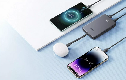 Eksterni punjač UGREEN PB526 (75161B), 10000mAh, 20W, QC + PD, 1 x USB-A - 2 x USB-C, Siva
