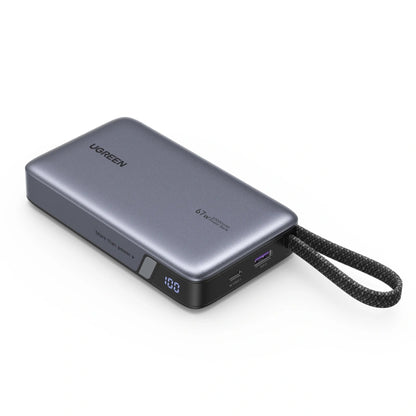 Eksterna baterija UGREEN PB550, 20000mAh, 67W, QC + PD, 1 x USB-A - 2 x USB-C, Siva