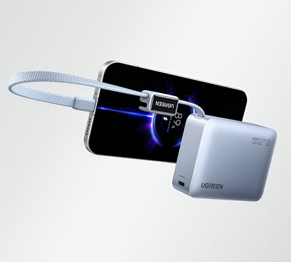 Eksterna baterija UGREEN PB584 (75173B), 10000mAh, 33W, QC + PD, 1 x USB-A - 2 x USB-C, Plava