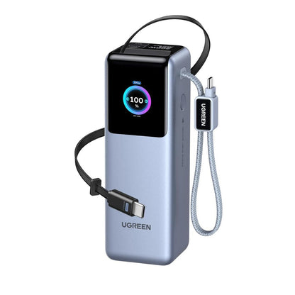 Eksterna baterija UGREEN PB728 (75702B), 25000mAh, 200W, QC + PD, 1 x USB-A - 3 x USB-C, Siva